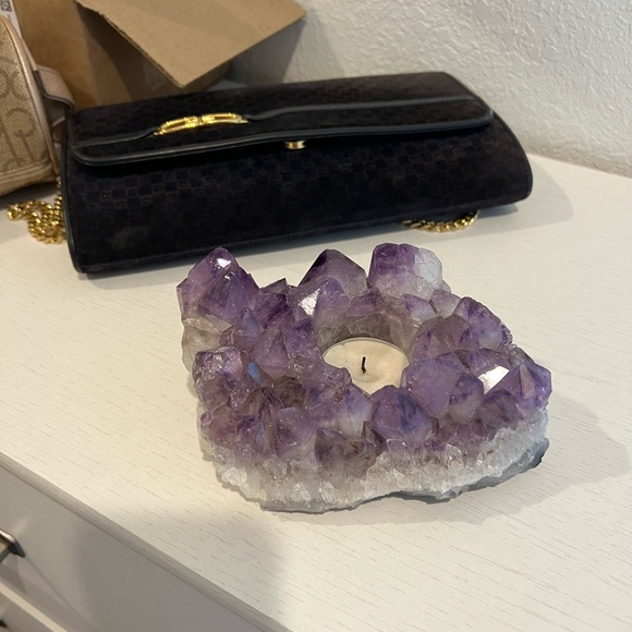 Amethyst Crystal Candle Holder - Picture 2 of 3